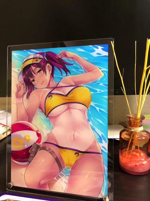 FANBOXプレゼントのアクリルプレートとマウスパッドが出来あがりました印刷きれいです 