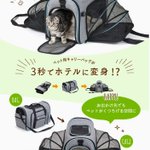 amazonで買ったペットキャリーバックがおすすめ!必要に応じて広げられる!