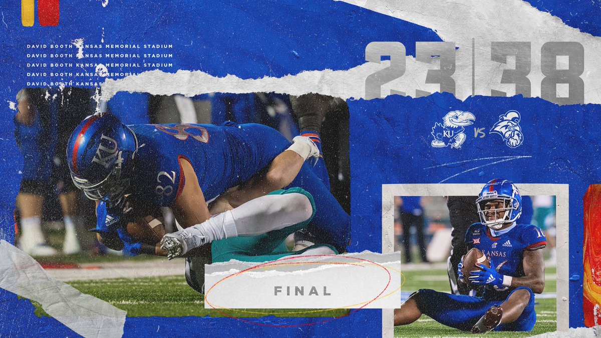 KU_Football's tweet photo. Final from Lawrence https://t.co/ln6TXCdJr5