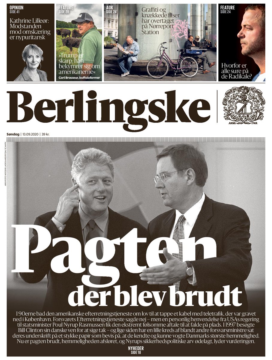 I dag fortæller vi historien om den fortrolige aftale mellem FE og NSA, som Danmark oprindeligt ikke kunne acceptere, men indvilgede i efter pres fra USA.

Siden da har nye forsvarsministre skrevet under på et dokument i et pengeskab på Kastellet.

Online: berlingske.dk/samfund/et-pen…