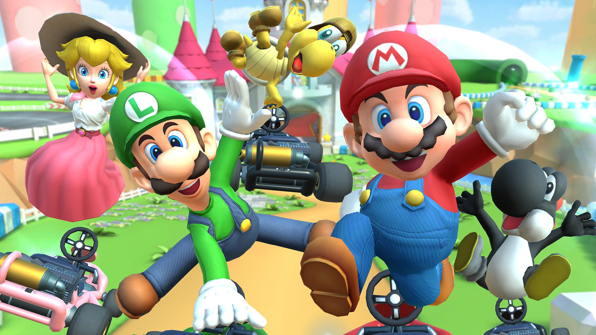 マリオカート ツアー A Twitter マリオやルイージはもちろん ピーチ バケーション やゴールデンノコノコ レース なども登場 スーパー マリオカートに登場したキャラから厳選 なつかしキャラ大集合ドカン が 9 13 15 00 9 18 14 59の期間限定で登場