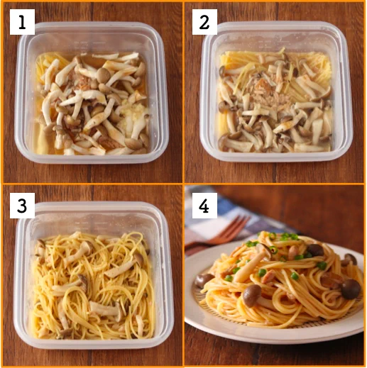 味付けは麺つゆとポン酢で簡単！？レンジで作る美味しいパスタの作り方！