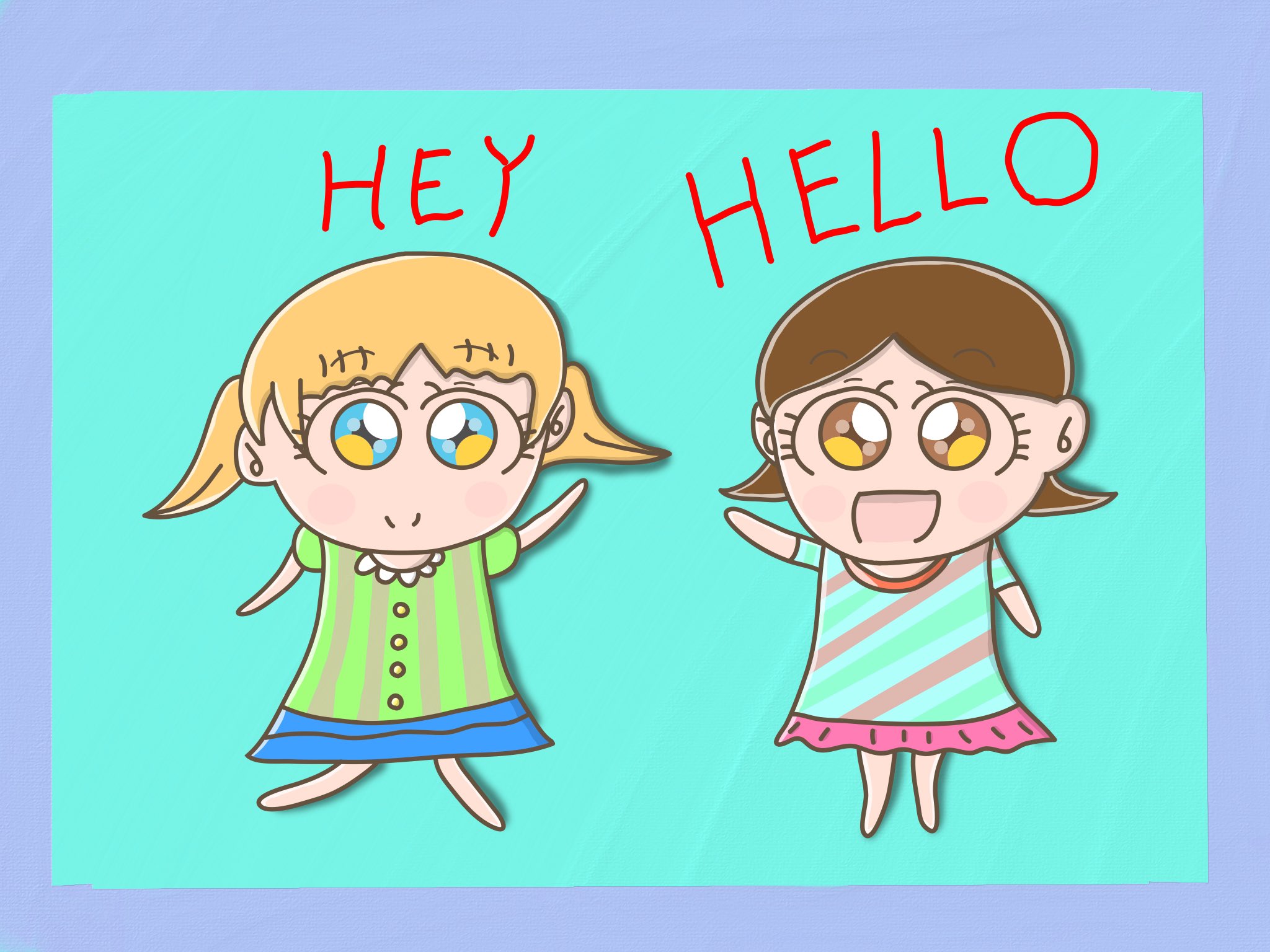 Aki こちらは趣味垢でーす 外国人に英語で挨拶する女の子 イラストレーター イラスト 毎日イラスト 女の子 女性 外国人 英語 イラスト好きな人と繋がりたい 絵描きさんと繋がりたい T Co H0iqf7tmwi Twitter