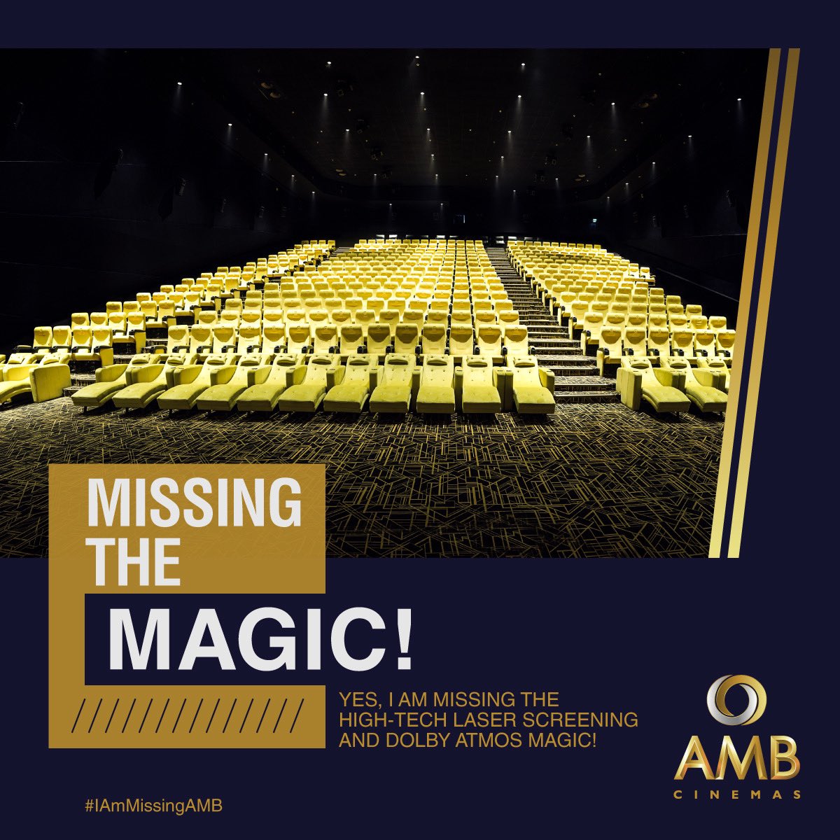 amb_cinemas's tweet photo. Yes, I miss the AMB Movie Experience with High-tech Laser Screening and Dolby Atmos Magic! I'm truly missing the Movie Magic at AMB Cinemas! #IAmMissingAMB #MissingTheMagic #HighTech #LaserScreening #DolbyAtmosMagic #AMBMovieExperience #MovieMagic #AMBCinemas https://t.co/jupXNjuiH3