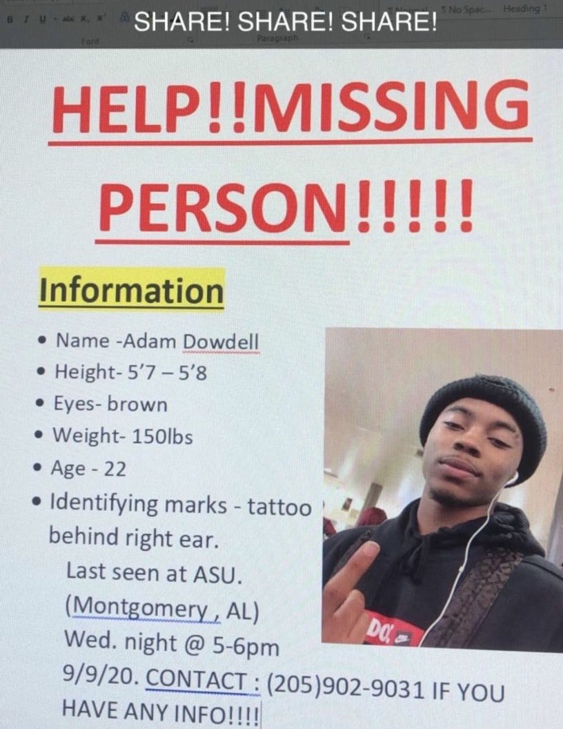 Ciara_LaFlare's tweet photo. Everyone in the Montgomery (ASU) area if you know anything, seen anything, or have seen him or know of his whereabouts please say something. Please bring him home😔🙏🏾 https://t.co/RLIMVRqxRj