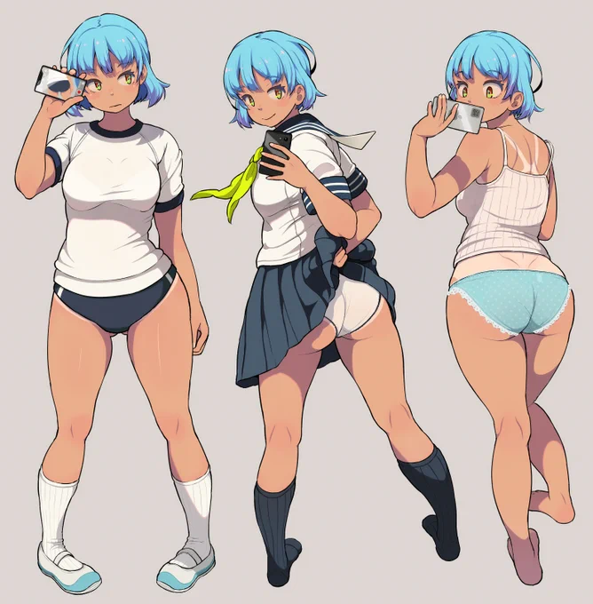 青髪ちゃん 