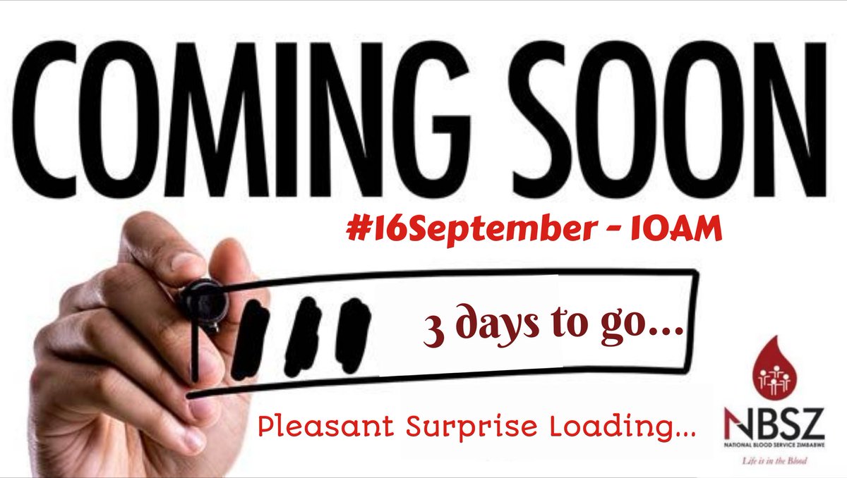 We have good news for you. For more join us on 16 September 2020 at 10AM... #16September #LifeisintheBlood