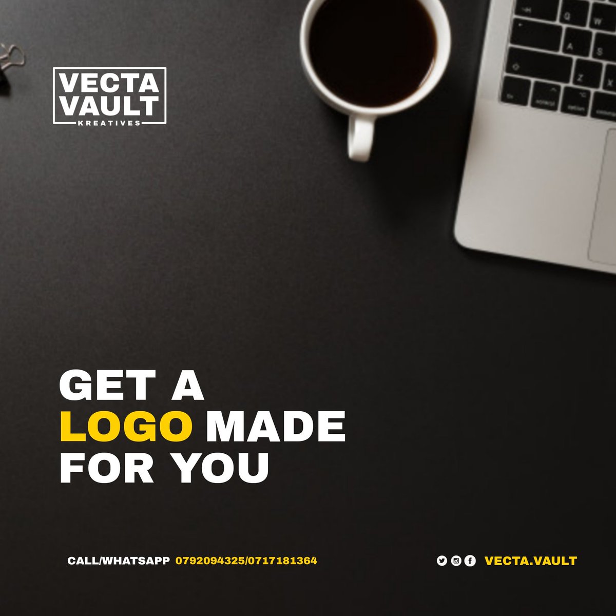 vectavault's tweet photo. For Logos
call/WhatsApp +254792094325
#AuntyWaHarrier
#sundayvibes
#design #branding #Logos #KOTLoyals #KOT #USOpen #Rauka #ARMYDynamiteParty #LayconOnYouTube #VectaVault https://t.co/uTMadE8Md6