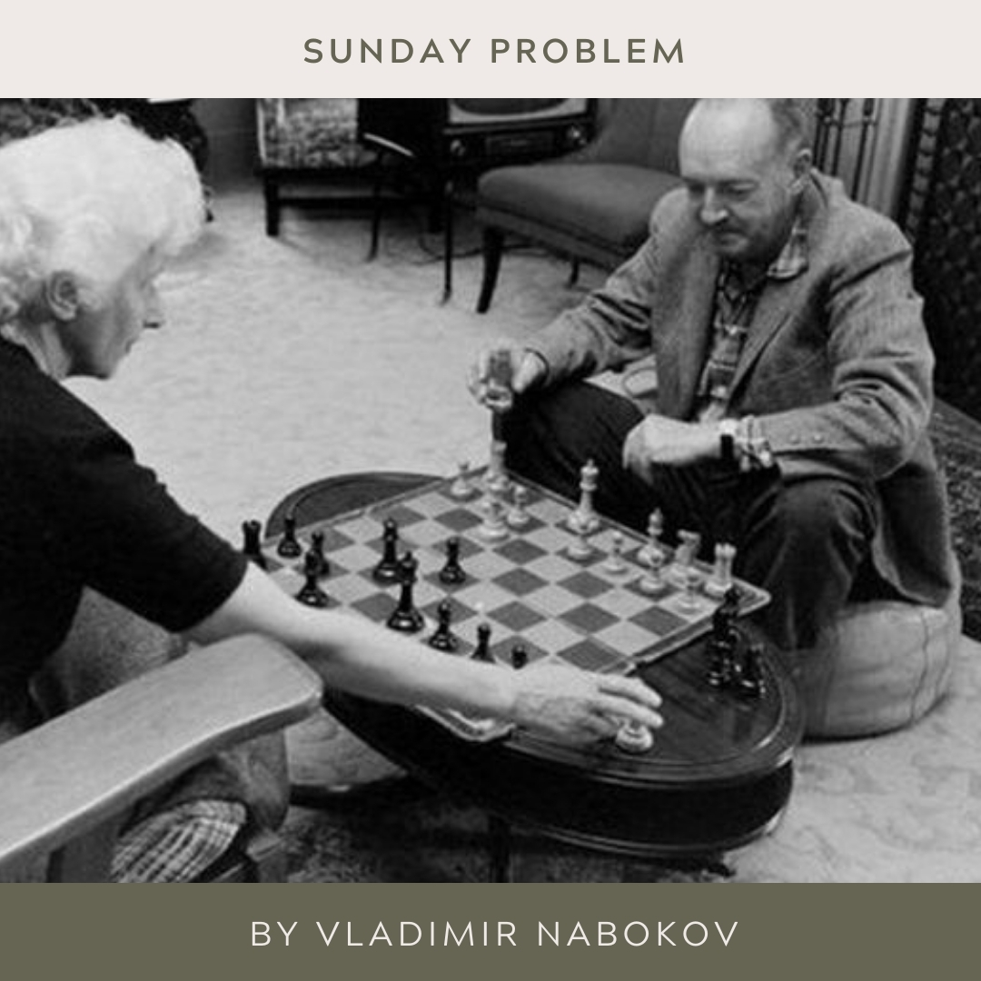 FIDE_chess's tweet photo. Russian-American novelist &amp; poet Vladimir Nabokov, author of the iconic "Lolita" (1955), was a keen chess player and composer.

Here is one of his problems, published in 1969 in the prestigious British journal "The Problemist". White to move and mate in three. 

#chess #YourMove https://t.co/j0jlYylvsl