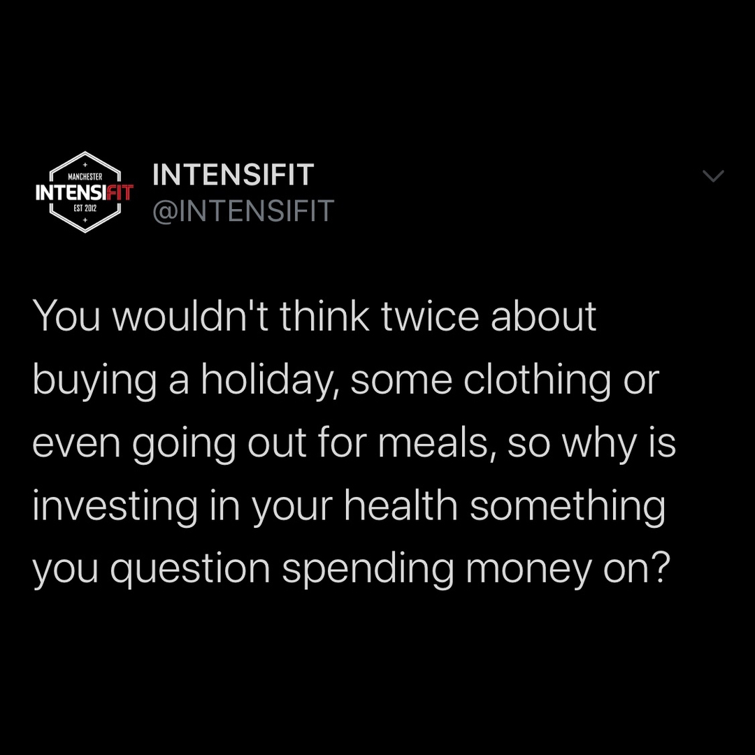 INTENSIFIT's tweet photo. Think about it....

Health is wealth - mental &amp; physical.

Prioritise it.

You deserve it.

#intensifit https://t.co/aYGB2Zfc5O