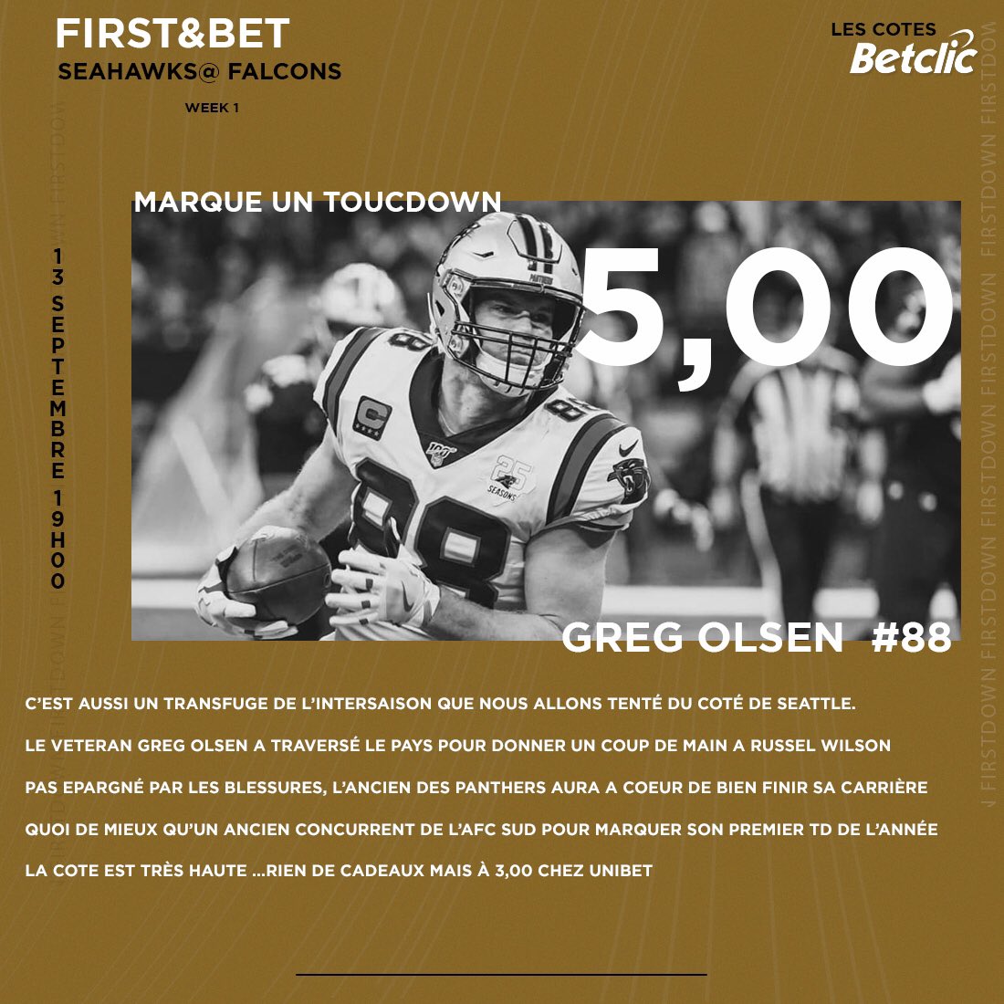 firstandbet's tweet photo. 🚨FIRS&BET - Le #CombiFunNFL
⏰ 19h
La position de Tight End propose souvent des très belles cotes rapport qualité prix !
C’est #Fun pour débuter la #RedZone
⚡️Cote 25⚡️
#TeamParieur
⬇️⬇️⬇️⬇️ https://t.co/4Bhv483bdg