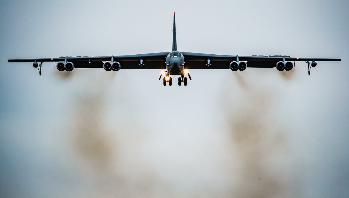 Other participants included the visiting  @BoeingDefense B52’s out of  @TeamMinot via RAF Fairford, F16’s from  @AirAviano and the usual F15 component out of  @48FighterWing along with the Royal Netherlands Air Force...