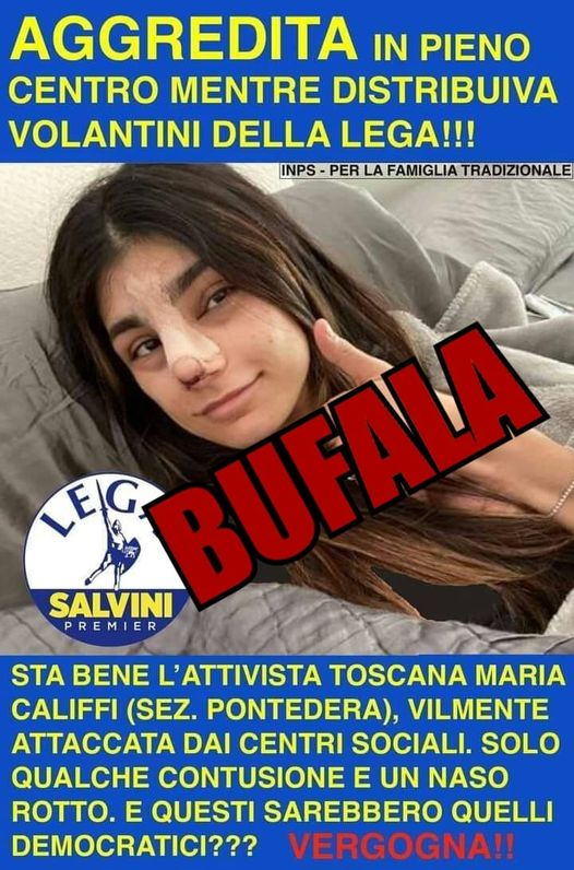 TucciTuccio's tweet photo. Quella che vedete nella foto non è la leghista Maria Califfi, ma è Mia Khalifa. Una bufala allucinante firmata #Lega. 
i leghisti hanno un mondo piatto e disumano. Io non vi odio mi fate davvero pena. https://t.co/2WkFoSMwZ7