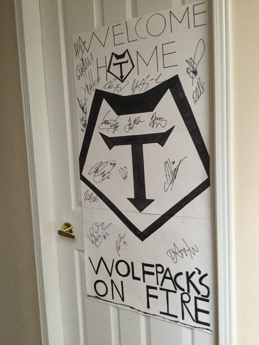 Spending time making posters at home with my youngest son, getting players and staff to sign them, and mounting them on his bedroom door.