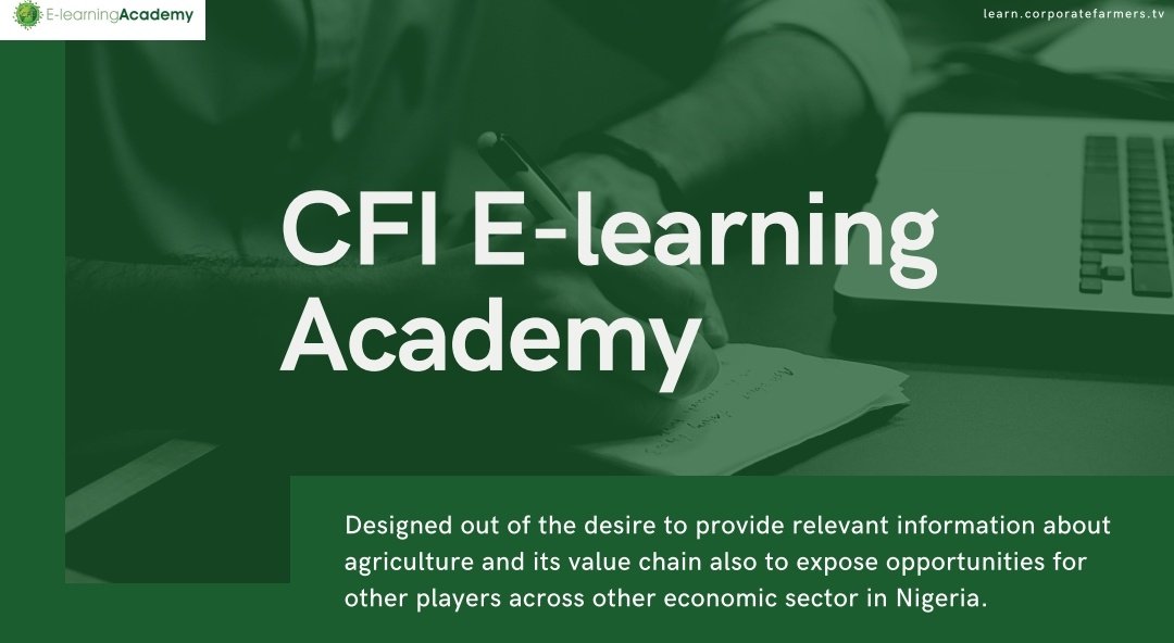 CorpFarmers_int's tweet photo. Next BIG eLearning platform for African Agriculture. visit https://t.co/0ob09qT3ki https://t.co/t0Me7qsxP5