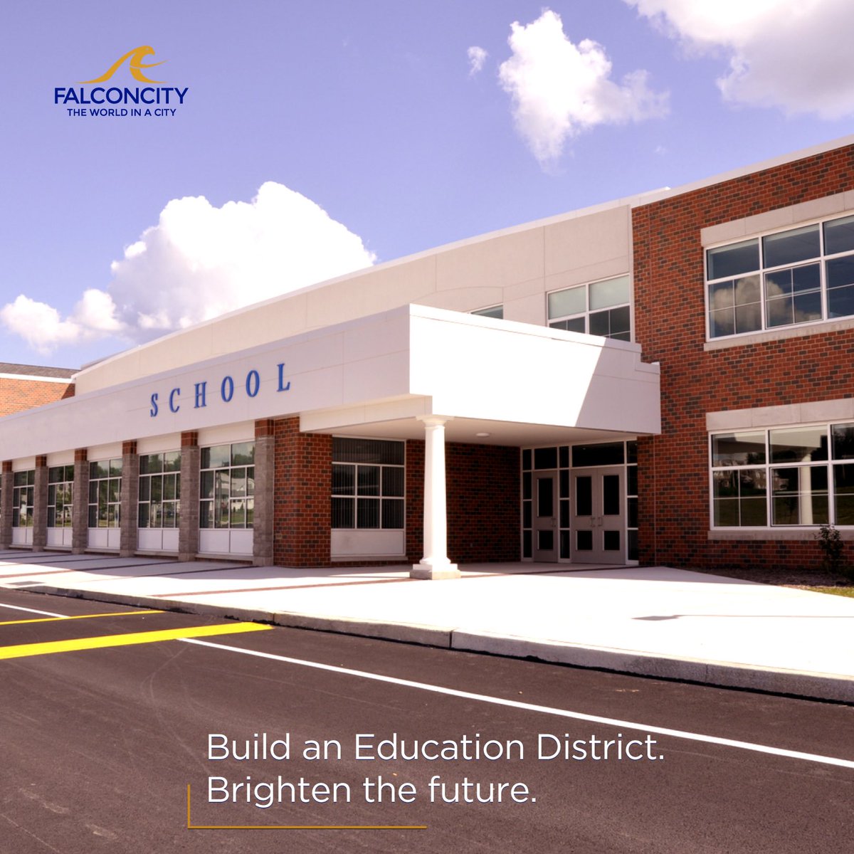 #FalconcityPlots now give you the opportunity to build an #education district. Being the most ancient form of enlightenment, this is your chance to facilitate this passing of the light of knowledge by building a magnificent #EducationDistrict at the heart of #Dubai.