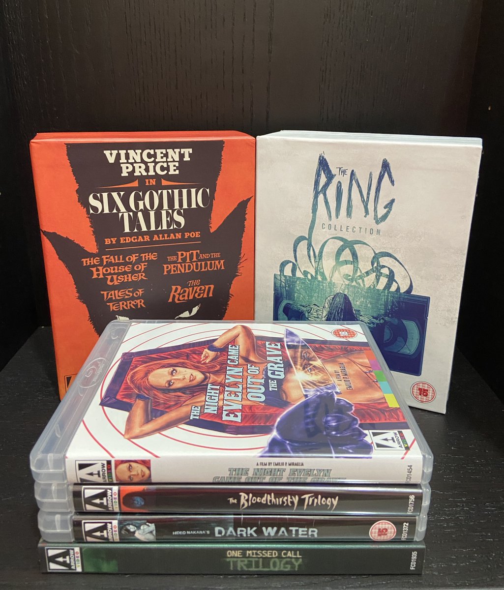 Roquentinesque's tweet photo. I think I got carried away with the @ArrowFilmsVideo 's August FrightFest Sale 😂 But I'm very pleased with the result of course 😊

#arrowfrightfest #arrowvideo #DVD #Bluray https://t.co/zwpqGDKxfu