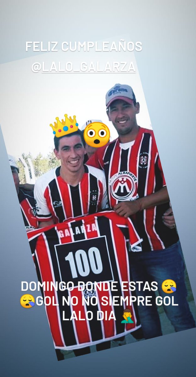 <a href="/LaloGalarza7/">Eladio Galarza</a> feliz cumple gol domingo 🤦‍♂️🤷‍♂️⚽️🥇🏆campeón puta