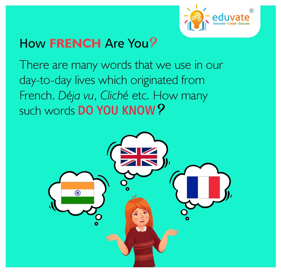 EduvateP's tweet photo. Did you know that English is so close to the French language, that around 30% of English words come from it.
.  
Comment and let us know how many words do you know ?
.
.
#letseduvate #frenchsundays #learneveryday #bestoftheday #bibliophile #sundaylearnings #innovatewitheduvate https://t.co/YPfUWy3WO8
