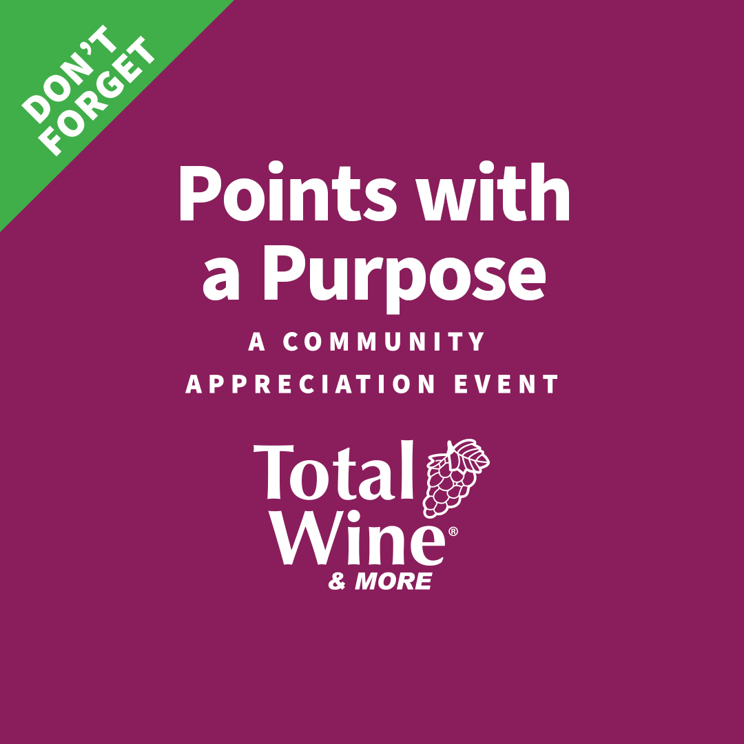 🚨 LAST DAY to grab your wine for Total Wine &amp; More #PointsWithaPurpose!

For every point earned, a matching donation will be made to local charities including the Women's Resource Center- up to two million dollars in total.

Learn more ➡️ bit.ly/c-Points-with-…