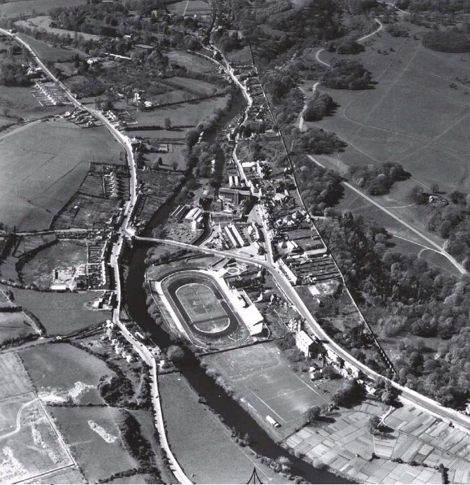 From 1954-56 Pat’s played closer to home at Chapelizod Stadium. The stadium was used for greyhound racing and speedway. It’s now the site of housing and an industrial estate which I walked to earlier.
