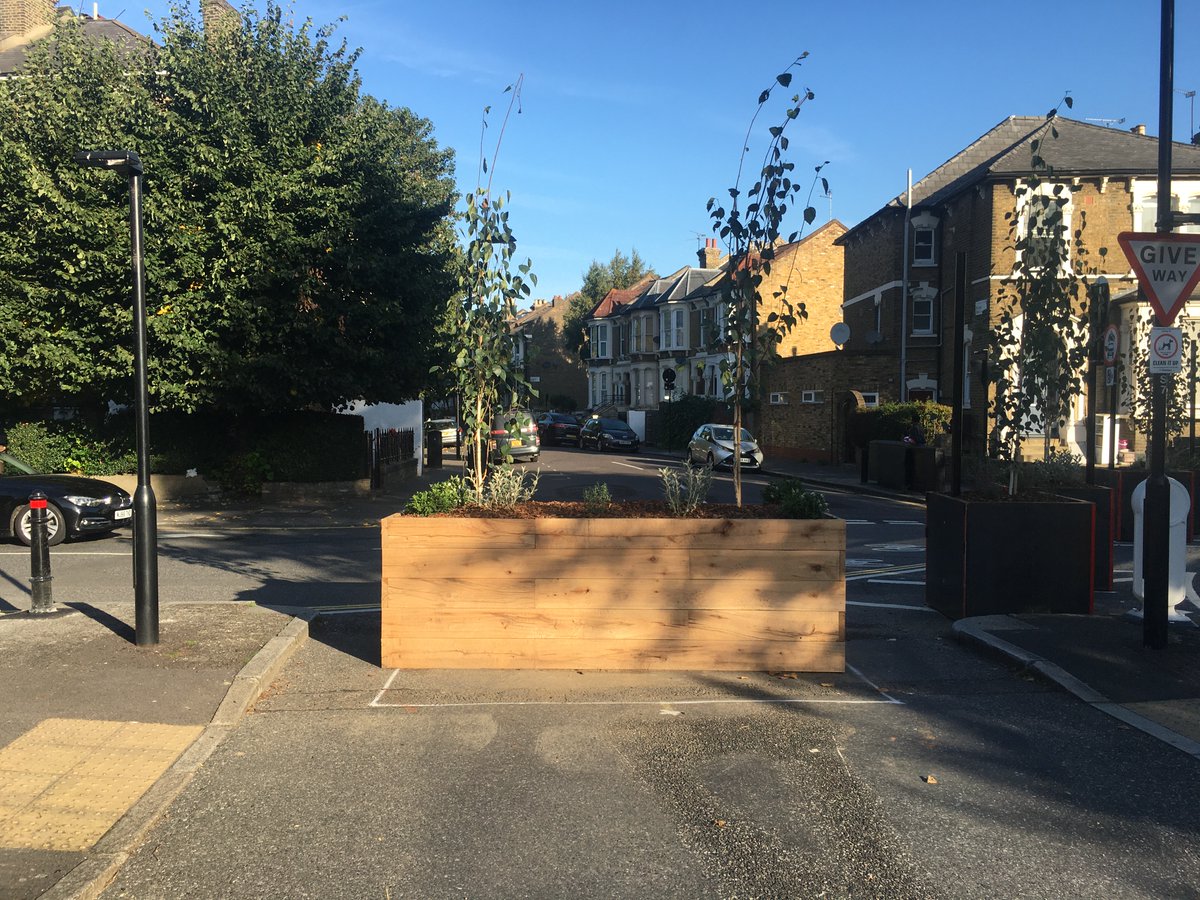 Finally, step 3 is to decide on the right type of filter to use in each location. Because this is a trial, wooden or steel planter boxes are the best temporary solution to stop motor traffic. They look nice, especially when they're filled with plants! (8/11)