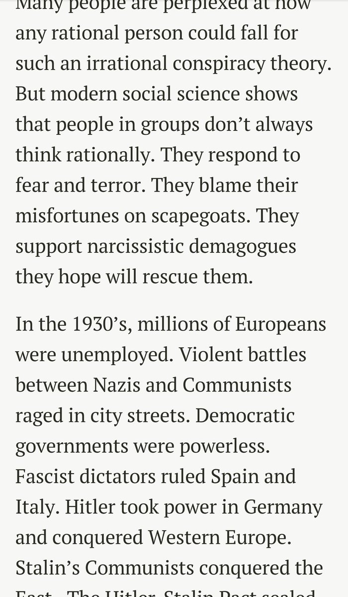  #Trump speaks of and runs on  #Fear and  #TerrorHe wants complacency of the massesHe's friends with the dictators in this world, rather than our alliesIf you don't think it can happen here, WAKE the FUCK UP #QAnon #Nazis #MAGA #PoliceState #TheStorm https://twitter.com/antihateca/status/1304102206686130178?s=19