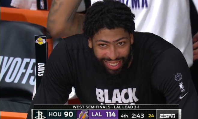 湖人晉級，Davis笑得合不攏嘴，進入聯盟八年，他終於圓了西決夢！-黑特籃球-NBA新聞影音圖片分享社區