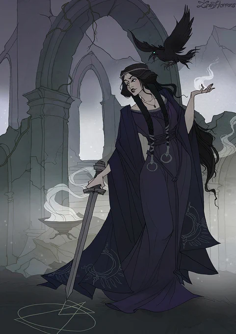 Morgan le Fey (Morgana) ???️

My take on this powerful enchantress from Arthurian legend, half-sister of King Arthur 