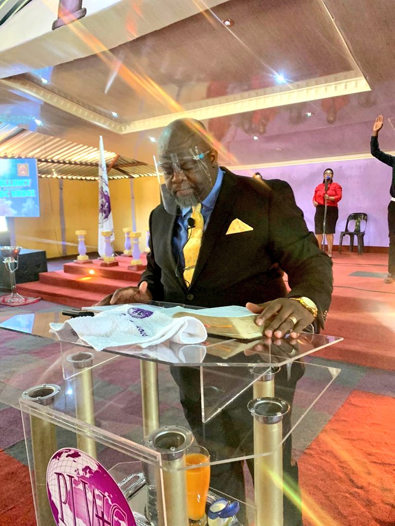 PLWC2001's tweet photo. His Grace Bishop DC Nkosi founder of Praise The Lord Worshippers Centre.
#PLWC19 #Zondi2 https://t.co/CFf07vsDxY