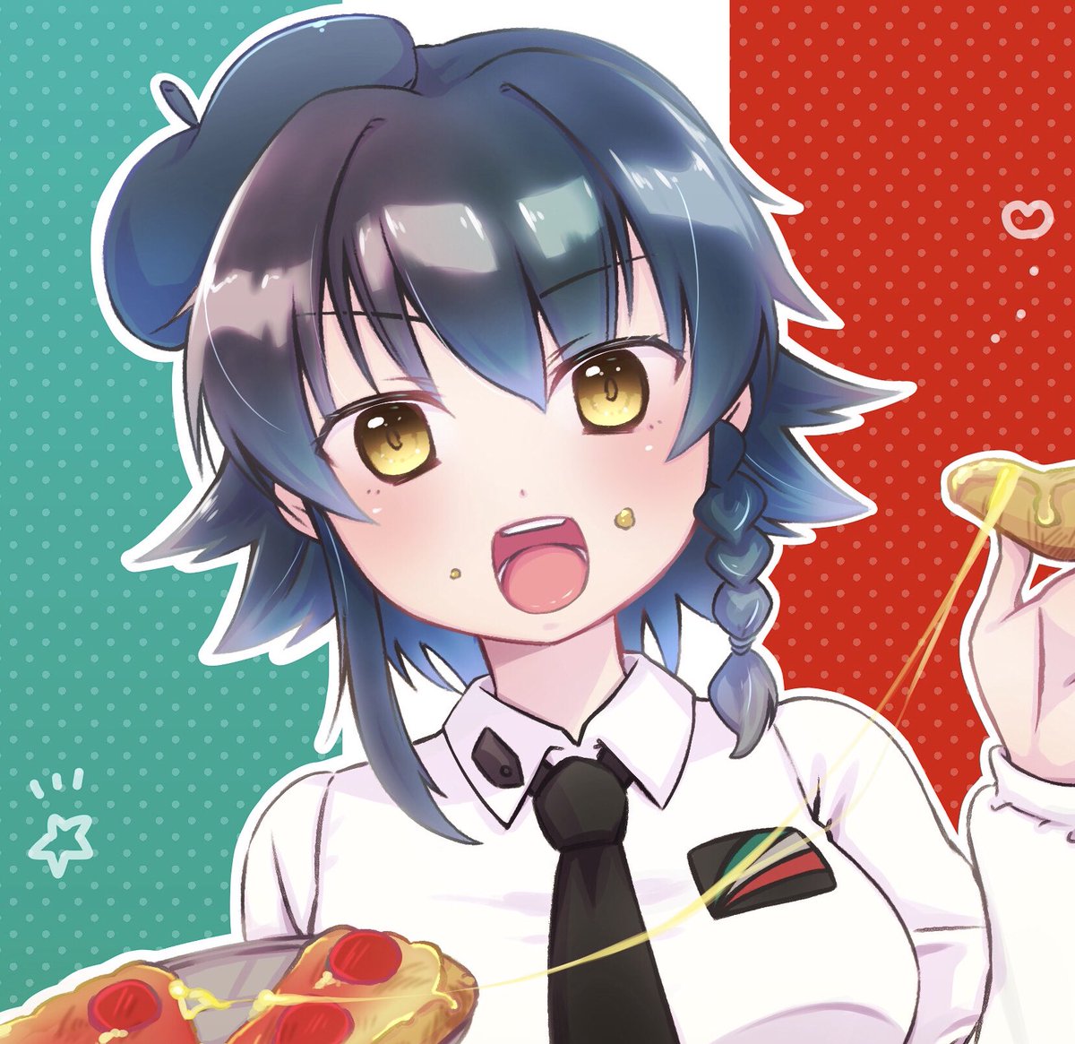 ペパロニ(ガルパン) 「大遅刻ですがお誕生日おめでとうー!#ペパロニ生誕祭2020#ペパロニ生誕祭 」|itsumiP𓇼𓆡𓆉 ⋆のイラスト
