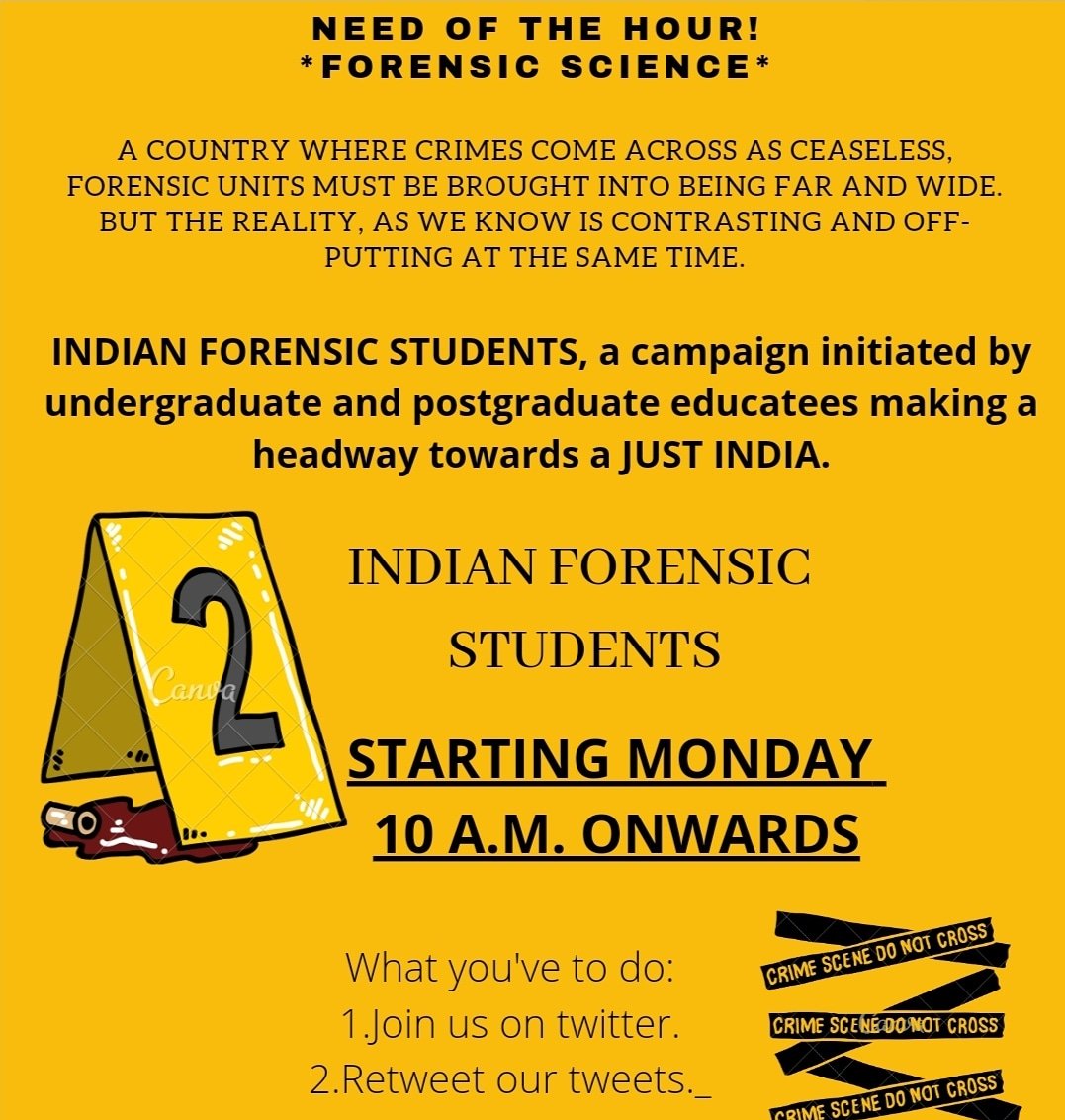 RClueX's tweet photo. https://t.co/LGKv5ya82I.and https://t.co/yKWGsOZsv1.Forensic Science should be included in the RR of the recruitment eligibility in Regional,State and Central level forensic laboratories in India.
CRISIS IS SEVERE
NOW OR NEVER.
#forensicstudents 
#ForensicScienceOptionalinUPSC https://t.co/kjbIwQ1lkO