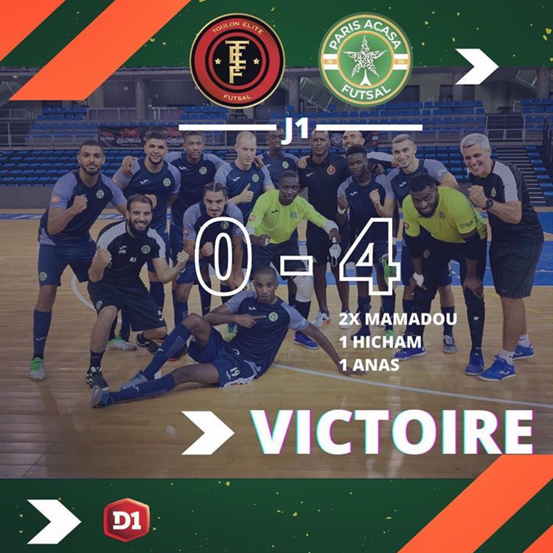 🇫🇷Premier match première victoire 
🇪🇸 Primer partido primera victoria
 #parisacasafutsal