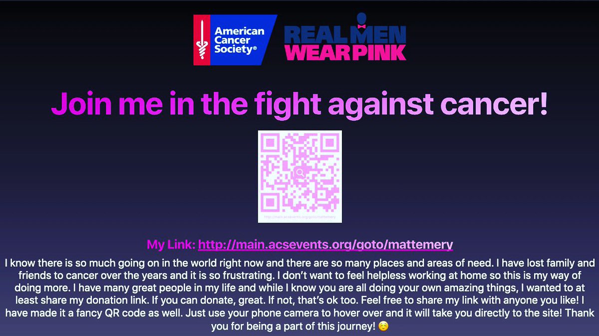 Percilater's tweet image. October is coming. I’ll be wearing pink everyday that month to help raise money for American Cancer Society. Link in my bio to donate, if you can. #realmenwearpink #americancancersociety #fuckcancer #cancersucks