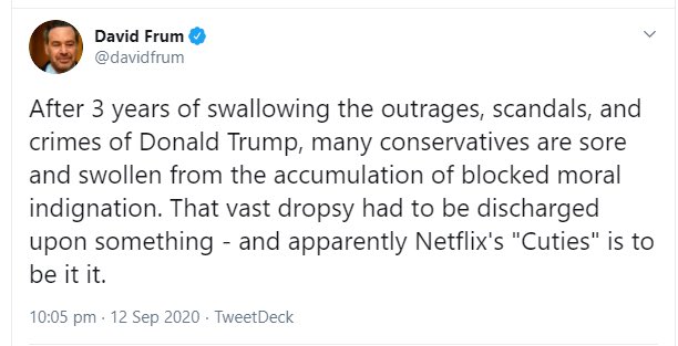 Tulsi Gabbard & Nancy Pelosi’s daughter have a firmer grasp of basic moral truths than David Frum, who was George W Bush’s speechwriter....an example of how absolutely deranged the American Right’s ‘dead enders’ are now.