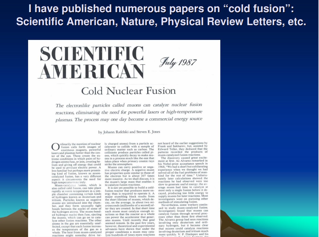 I would furthermore be very suspicious whether Prof Jones was brought into  #911Truth community back in Sep 2005 as an avuncular  #ColdFusionGatekeeper (who got a LOT of MSM attention!) to be in a position to dismiss out of hand any nuclear 9/11 hypothesis, most esp that of FME42/