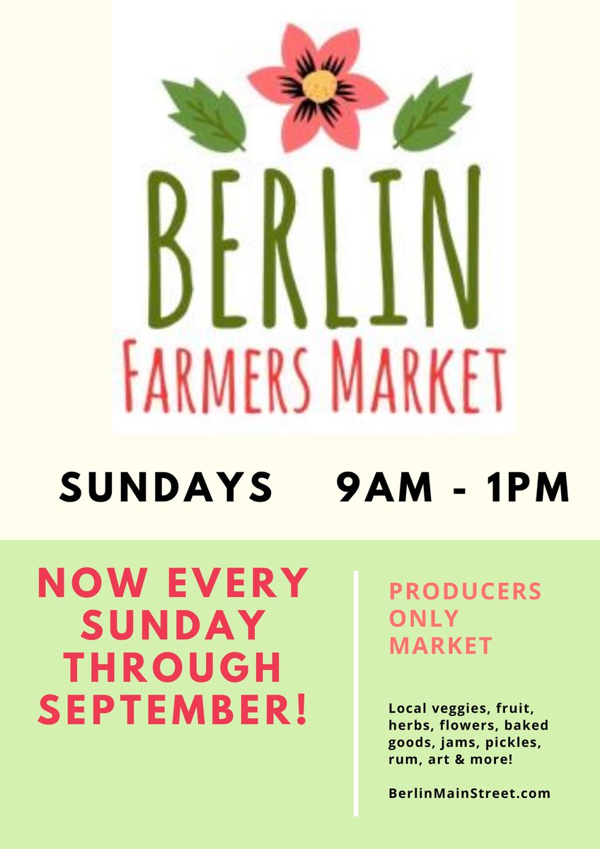The Berlin Farmers Market is today 9-1 #betterinberlin #berlinmd
