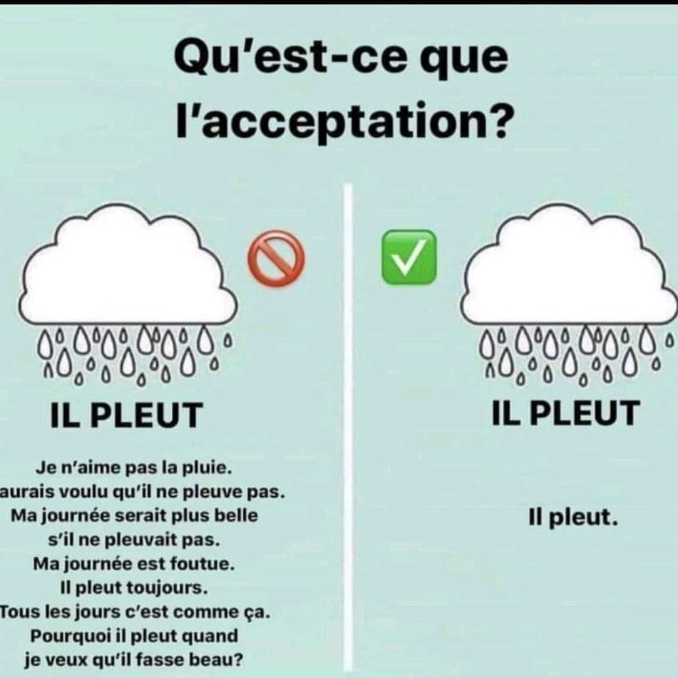 Pour ma part, accepter = garder mon énergie pour ce sur quoi j'ai de l'influence ; surtout en cette période compliquée ! Pour vous, comment résonne le mot acceptation ?

#motivation #conferences #coaching