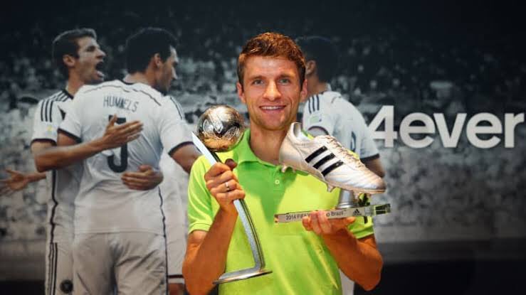 -118 Goals and 135 Assists in Bundesliga-32 G. and 23 A. in Pokal-46 Goals and 23 Assists in Champions League (top 10 in UCL goals not being a striker!)-38 G. and 36 A. for Germany -Golden boot (2010) and Silver boot (2014) in World Cup -Silver Ball in World Cup (2014)