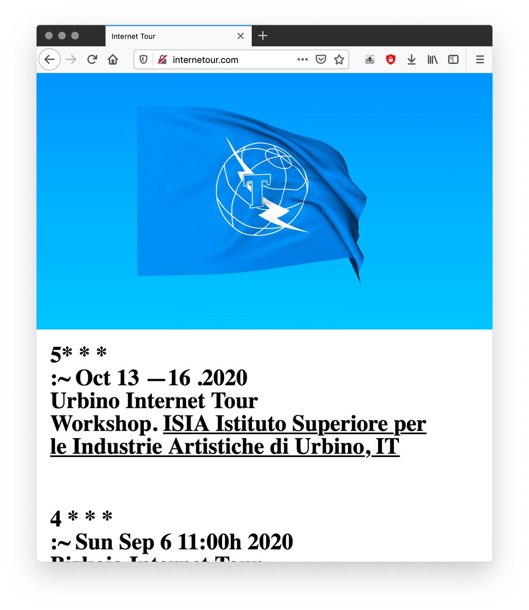 m_msanta's tweet photo. Next https://t.co/X8O5NqJ0n3 will be a workshop, designed and performed by ISIA Urbino students. #internetexplorers #internetour #infrastructures #tourism https://t.co/XeJA3pQ2mq