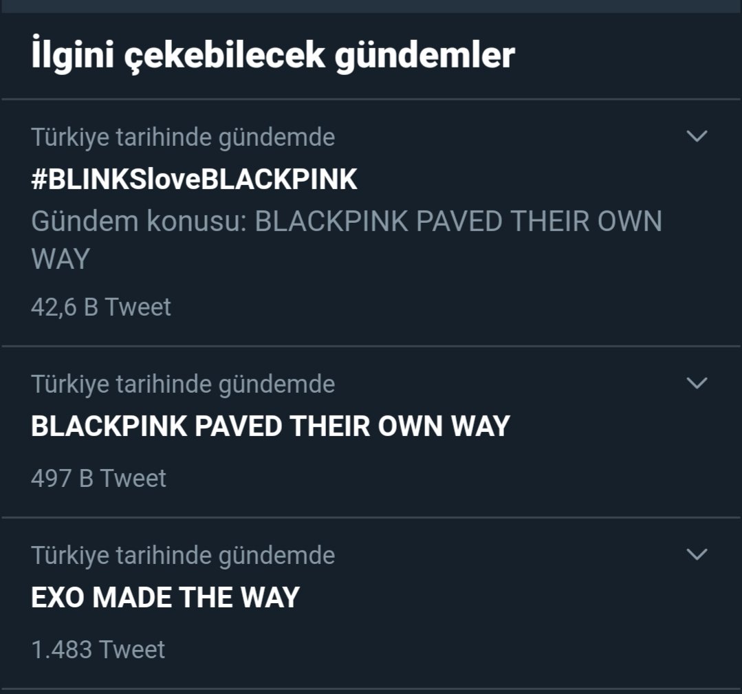 Acayip keyifliyim dokunmayın, kuduranlar kudurmaya devam edebilir..saygısızlık yapıp saçmalarsanız karşılığını alırsınız aq #BLINKSloveBLACKPINK
 BLACKPINK PAVED THEIR OWN WAY
BLACKPINK PAVED THEIR OWN WAY
BLACKPINK PAVED THEIR OWN WAY