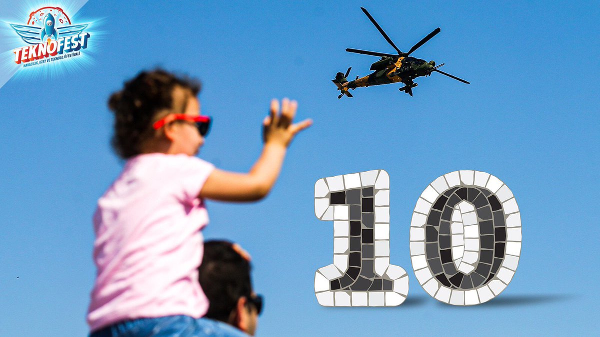 10’dan geri sayım başladı!
Heyecan dorukta 🚀

#TEKNOFEST2020 için son 🚀1️⃣0️⃣🚀 gün!

#MilliTeknolojiHamlesi🇹🇷