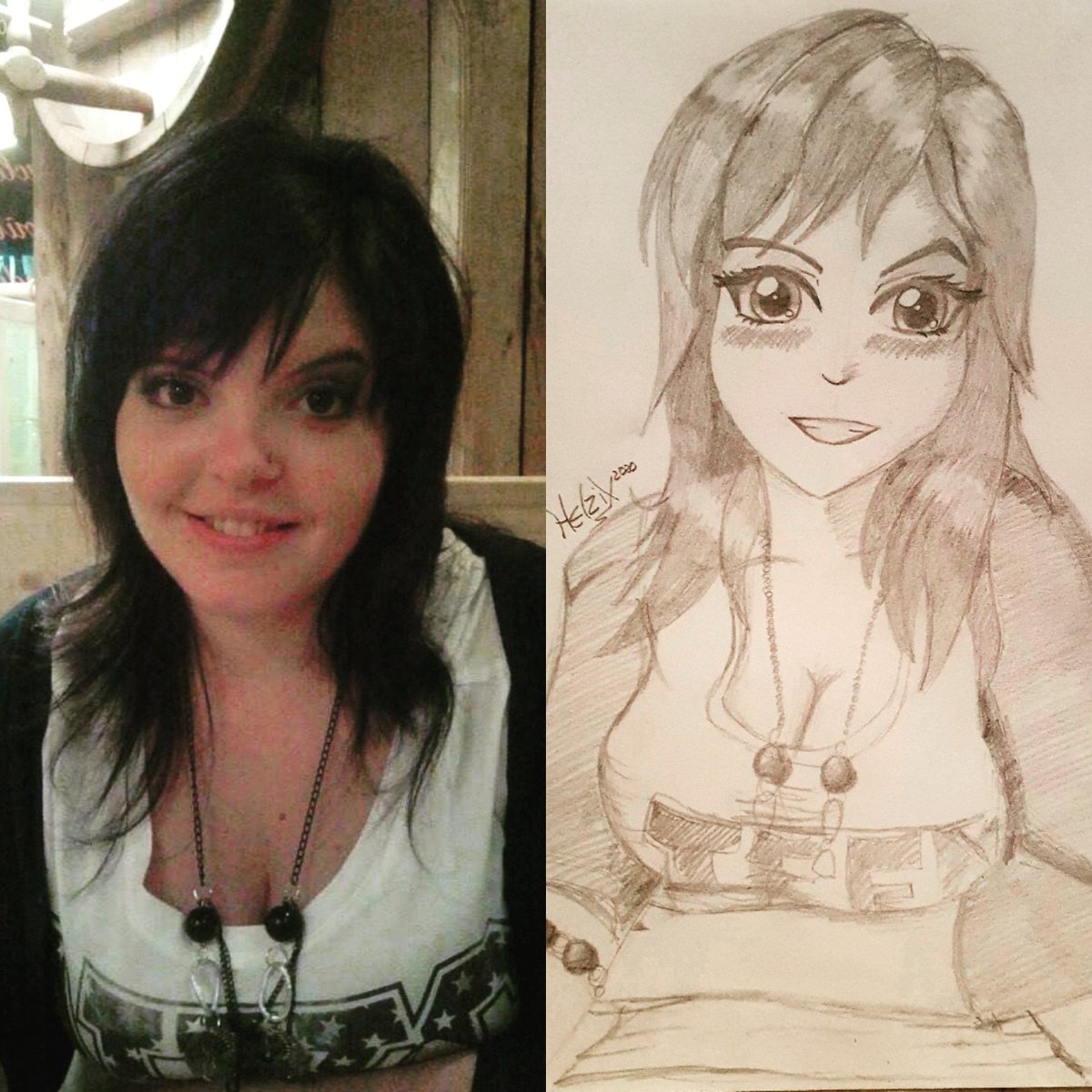 HelziX's tweet photo. My girlfriend in manga style #manga  #Girlfriend #drawing https://t.co/uz118gHxtI
