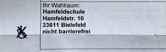 I&lsquo;m not really affected by it, but it&lsquo;s 2020! Somebody actually came up with a fuckin icon! #accessibility<a href="/tag/disability"class="tags"><span>#disability</span></a><a href="/tag/wahlsonntag"class="tags"><span>#wahlsonntag</span></a><a href="/tag/accessibility"class="tags"><span>#accessibility</span></a>