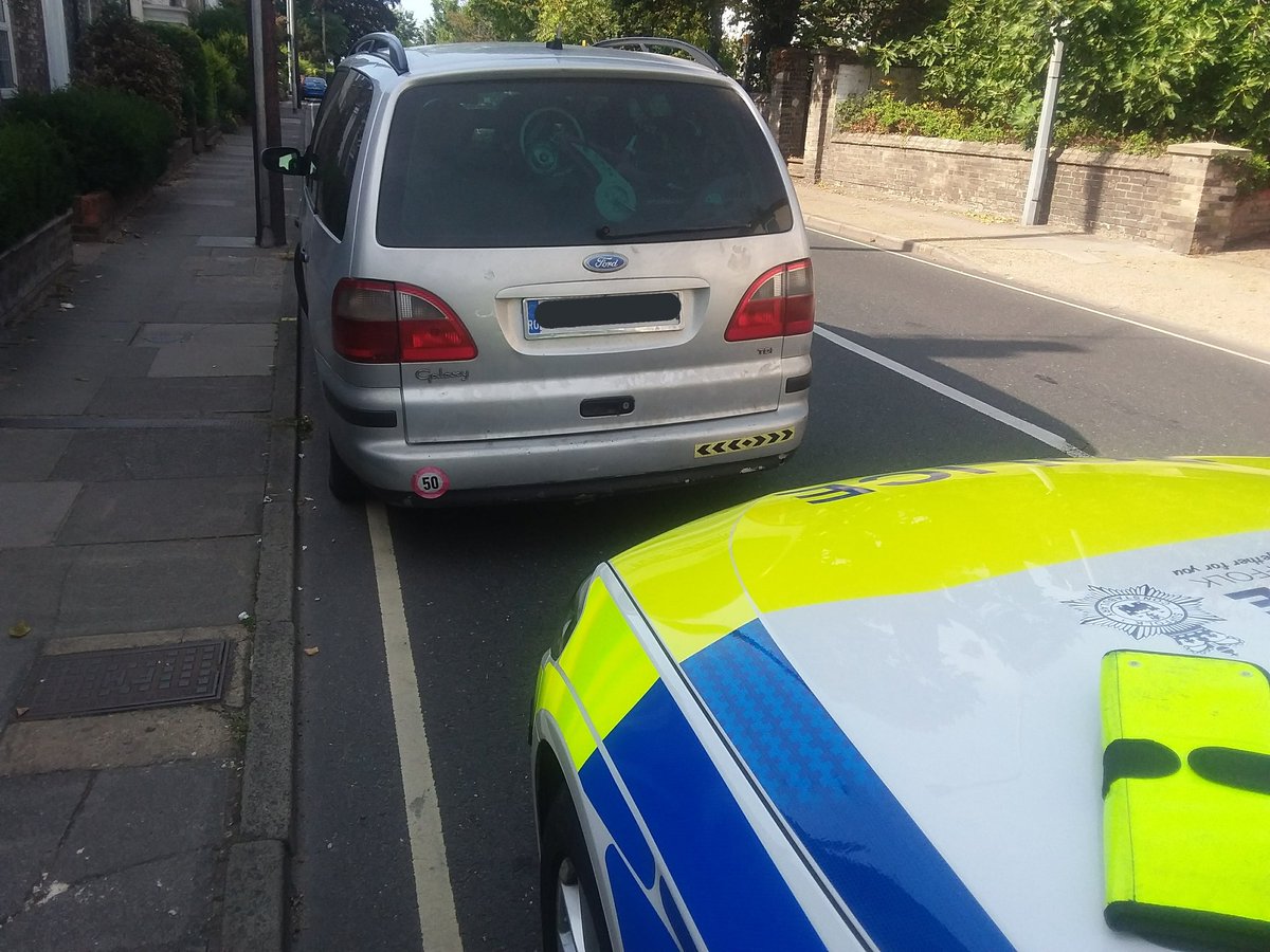 NSRAPT's tweet photo. #PHQRPU stopped this non-uk registered car in #Ipswich as it was carrying too many passengers. A roadside fine/deposit of £100 was taken immediately due to the driver not being a UK resident. #Pc1202 #Pc1462 https://t.co/QLQes2W2SC