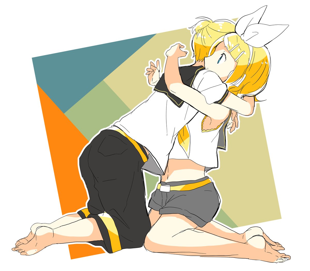 鏡音レン ,鏡音リン 「うちの鏡音はこんなかんじ 」|犬飼＠4/1ありがとうございました！🌟NEOKET4【B50】のイラスト