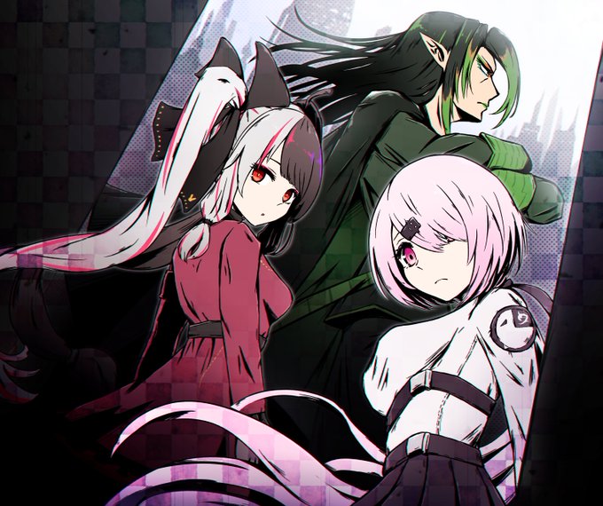 にじレジ(株)!!②は顔寄り版 #しいなーと #れなの鳥っくあーと  #お花畑青空大写生大会 