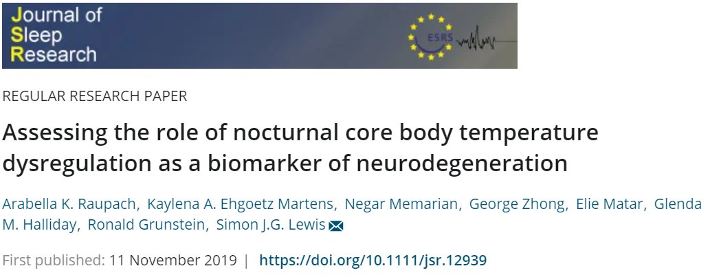 profsimonlewis's tweet photo. Thermoregulatory dysfunction occurs in patients with #iRBD & #LewyBody #Dementia but only in those #Parkinson patients with dream enactment presumably reflecting pathology
https://t.co/72lNAhzRbh @BrainMind_Usyd @syd_health @kaylena88 @SydDementiaNet @DrElieMatar @propofoldream https://t.co/JvX5dKetwP
