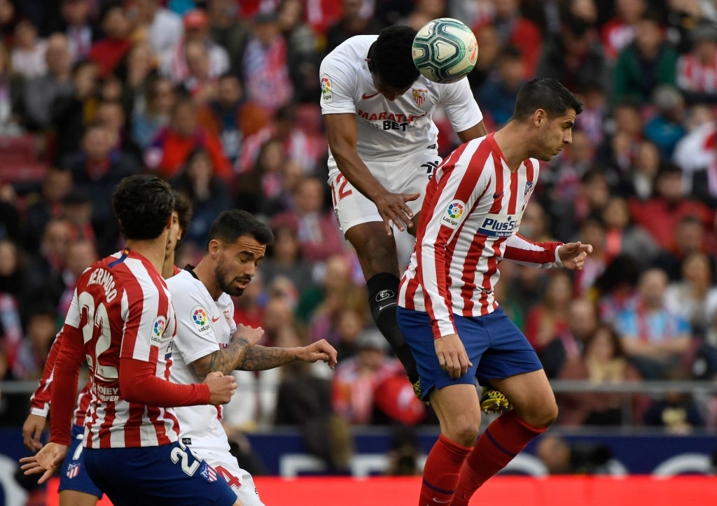 4. Sevilla: Jules Koundé (CB)At just 21, Jules has established himself as one of the league’s finest CBs & a mainstay in Lopetegui’s Europa League winning side. He’s not too tall but has tremendous leaping ability which allows him to win aerial duels over much taller players.