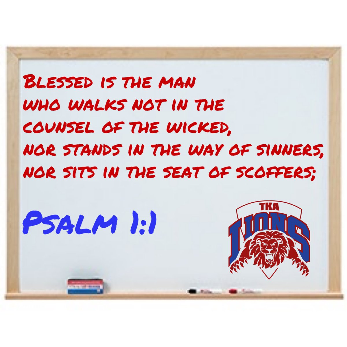 TKALions's tweet photo. Be kind to all. Also, choose good teammates whenever possible. #team #ScripturalSundays #wisdom #theLionLife🔵🔴🦁 https://t.co/0upxPHqs5D